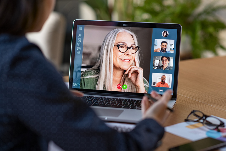 Business team in video conference