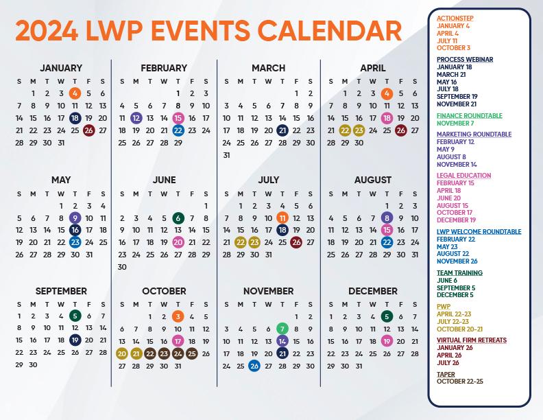 2024 LWP Events Calendar