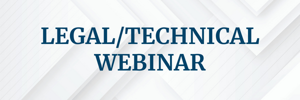 Legal/Technical Webinar