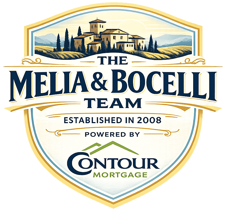 The Melia & Bocelli Team. Powered by Contour Mortgage
